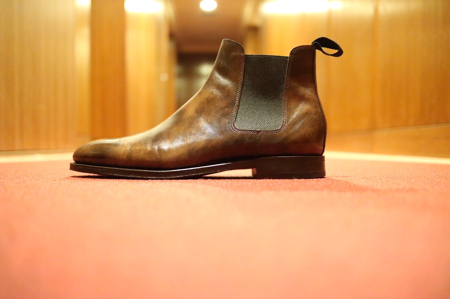 John Lobb Chesland スエード・チェルシーブーツ-