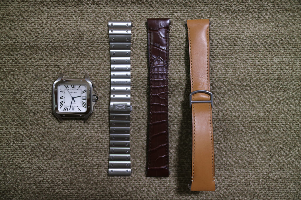 カルティエ サントスドゥカルティエLM純正革ベルト - ブランド腕時計